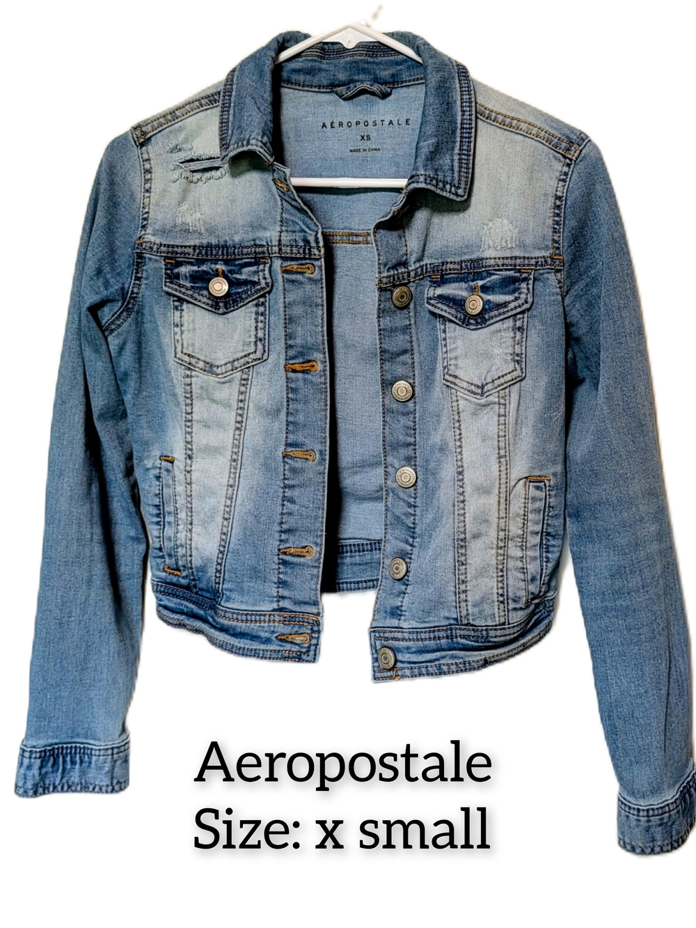 Aeropostale Women's Light Blue Denim Jacket